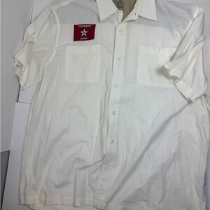 austin clothing company Xxl Linen white breathable button up shirt